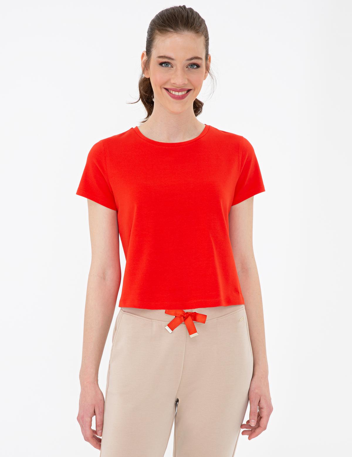 Nar Çiçeği Crop Top Tişört