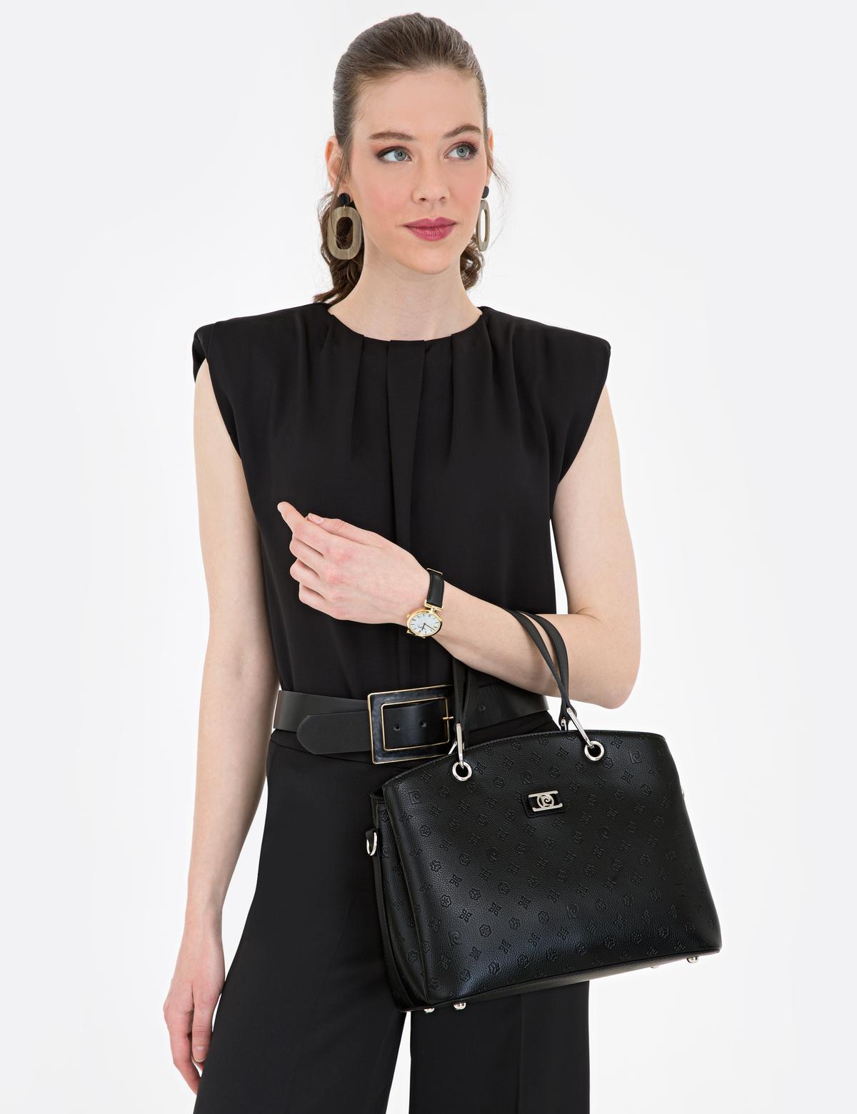 Siyah Uzun Askılı Kol Çantası