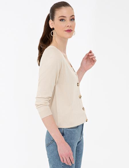 Bej Triko Hırka - 50241967001