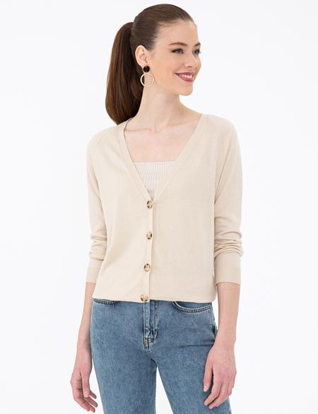 Bej Triko Hırka - 50241967001