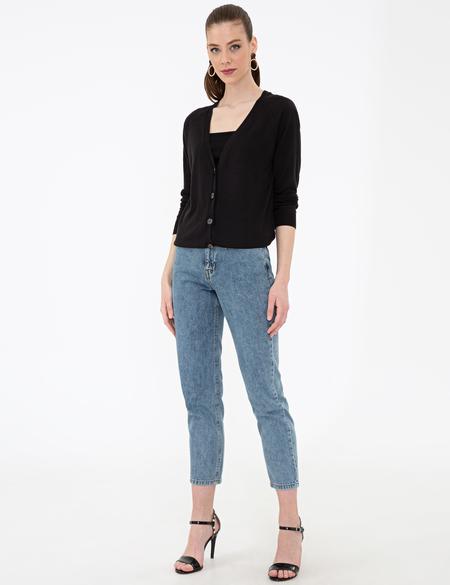 Siyah Triko Hırka - 50241967008