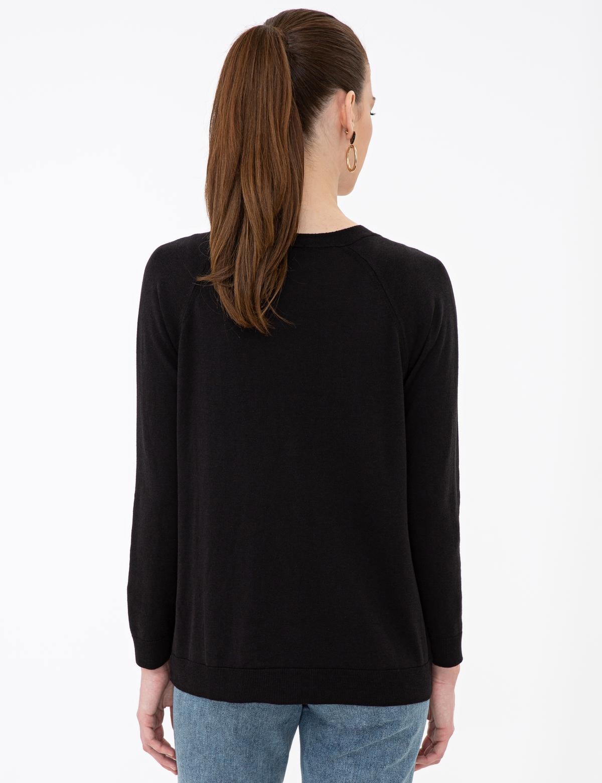 Siyah Triko Hırka - 50241967008