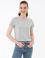 Gri Melanj Crop Top Tişört