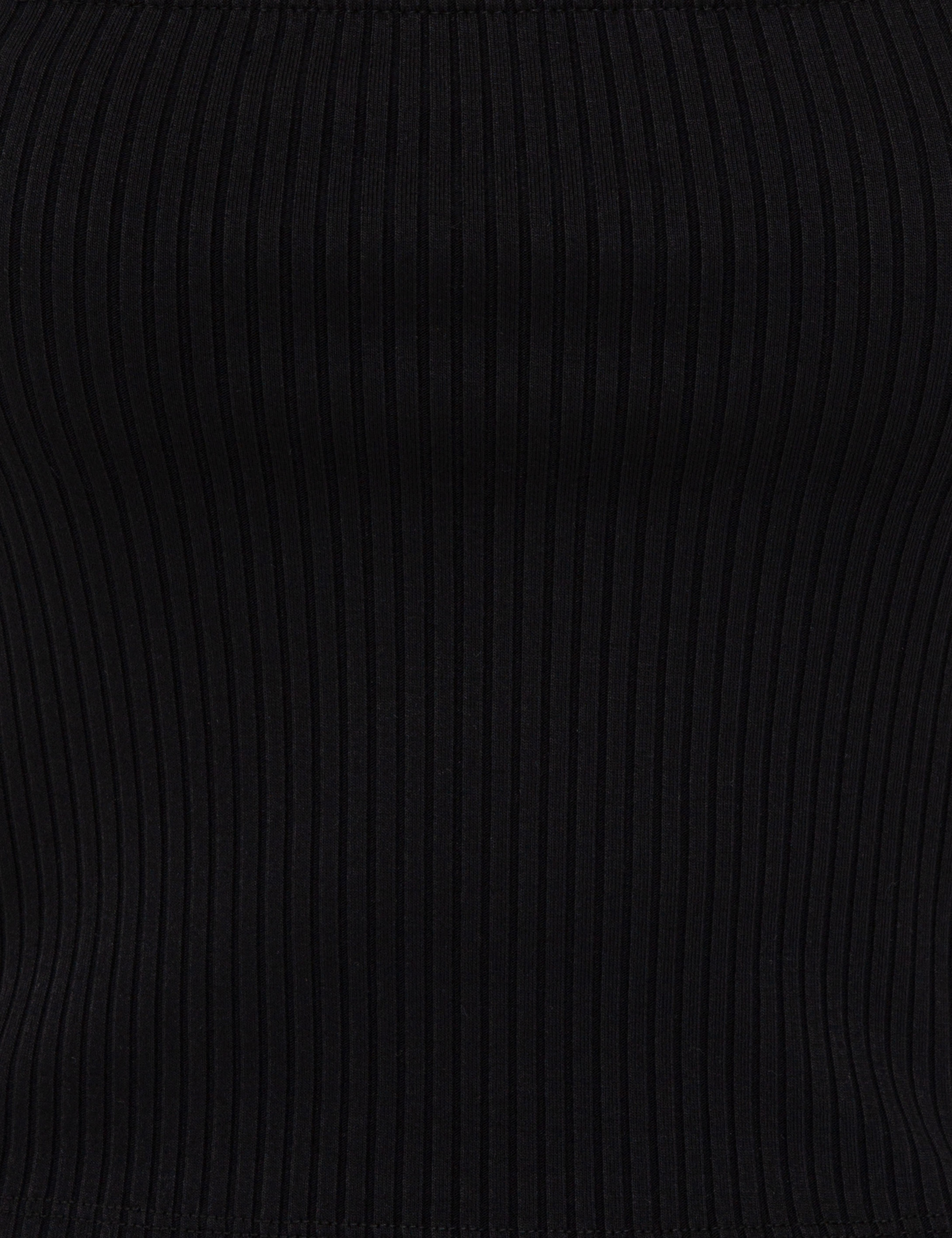 Siyah Ekstra Slim Fit Triko Bluz - Image 6