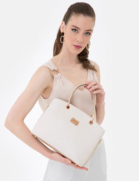 Beyaz Uzun Askılı Kol Çantası - 50246470002