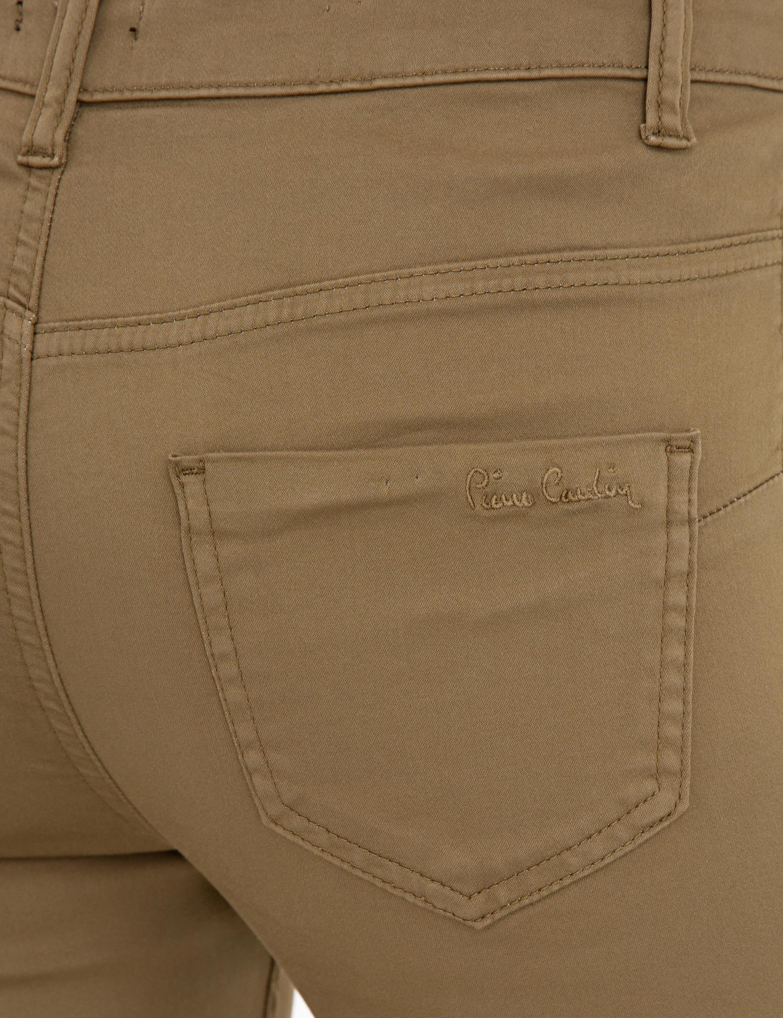 Haki Skinny Fit Kanvas Pantolon