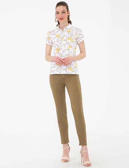 Beyaz Slim Fit Tişört - 50243106004