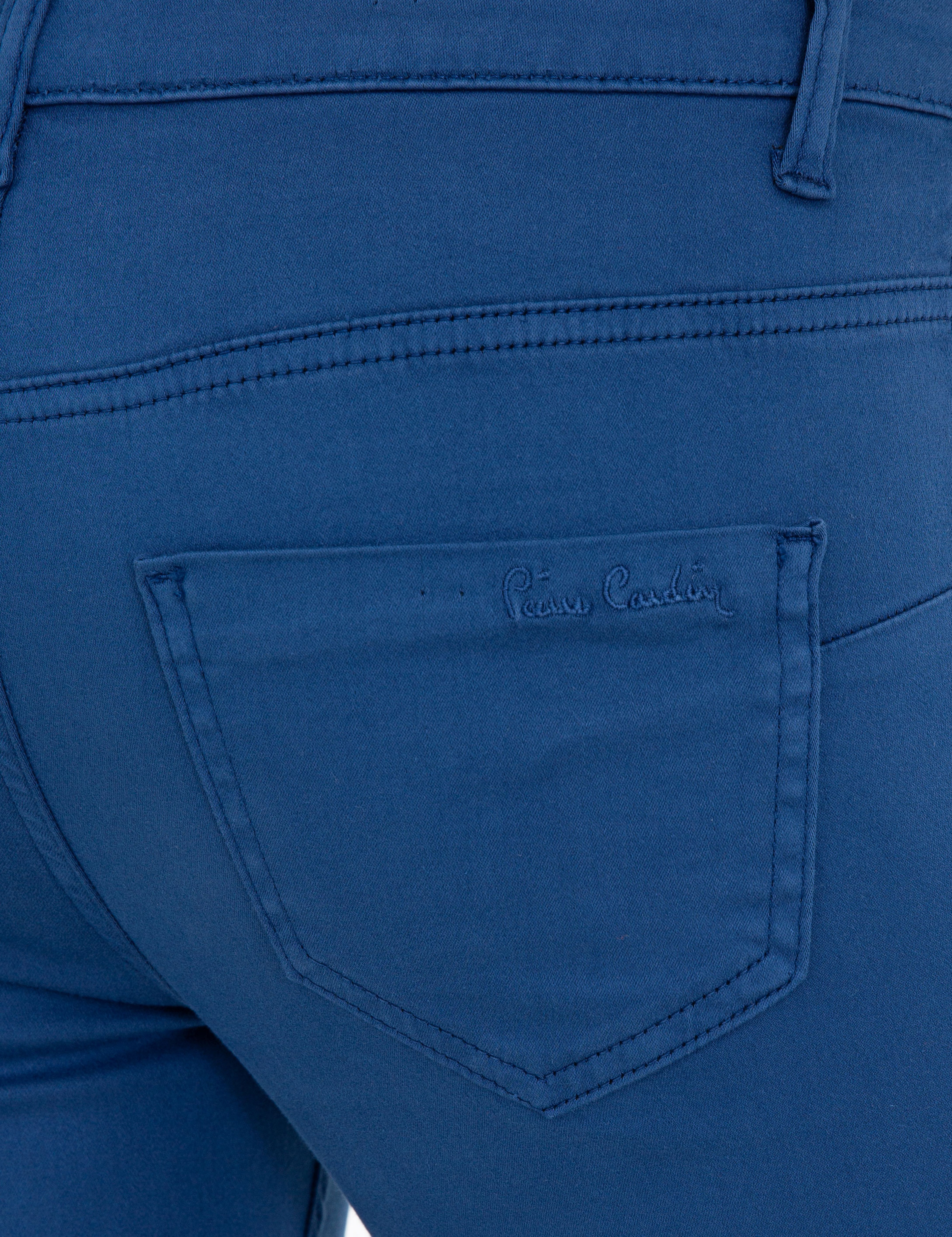 Lacivert Skinny Fit Kanvas Pantolon - Image 5