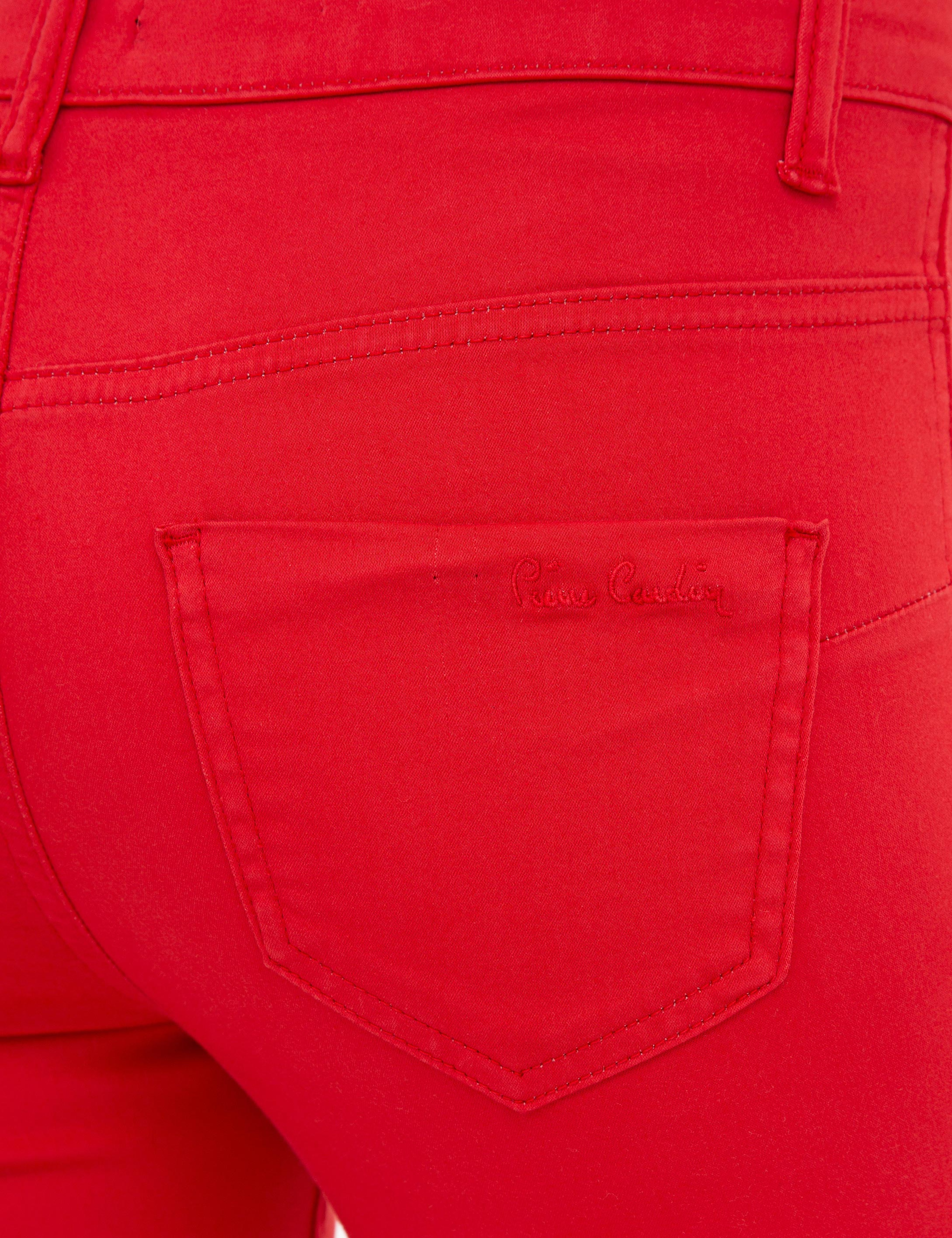 Nar Çiçeği Skinny Fit Kanvas Pantolon - Image 4