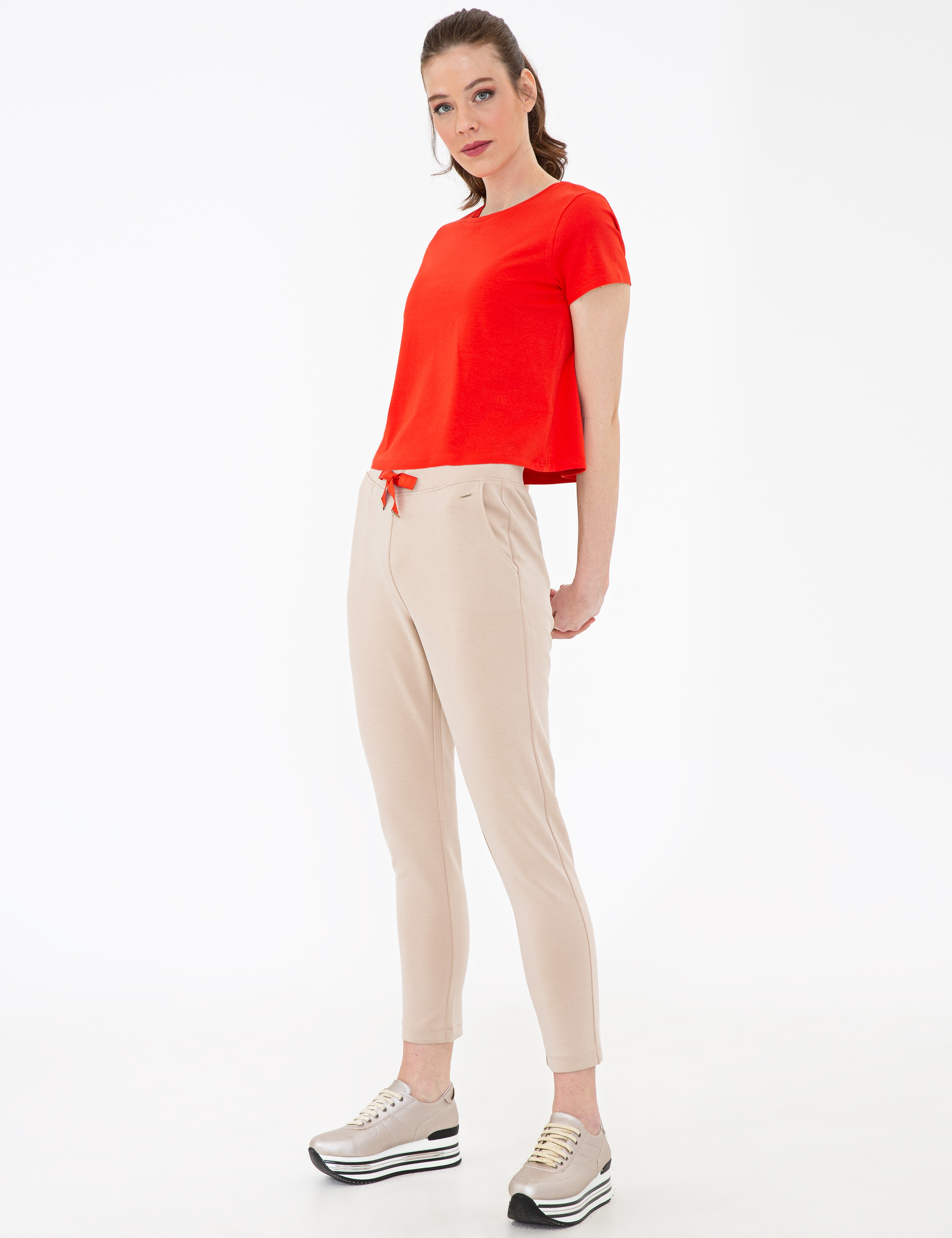 Bej Comfort Fit Eşofman Altı