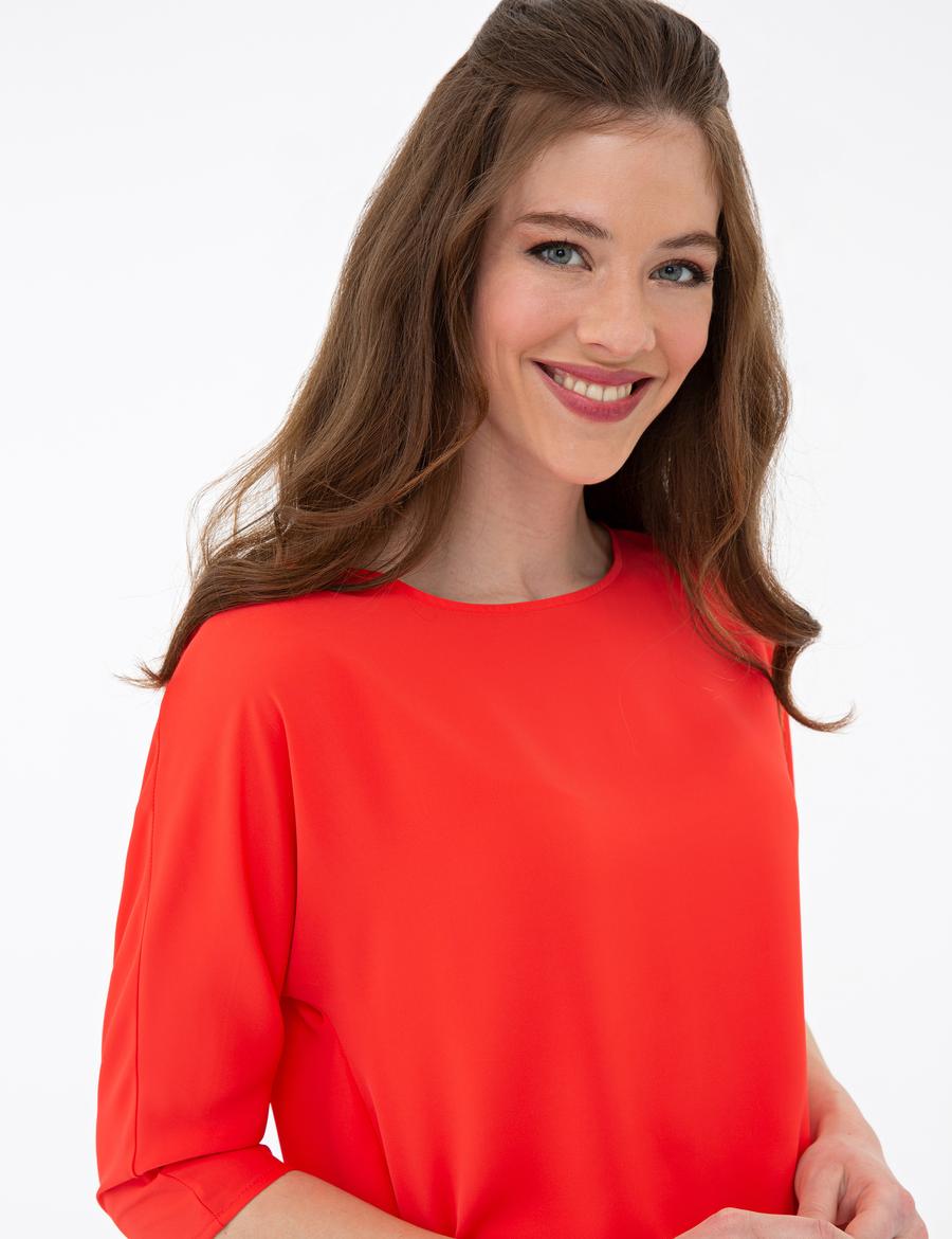 Nar Çiçeği Uzun Kollu Bluz