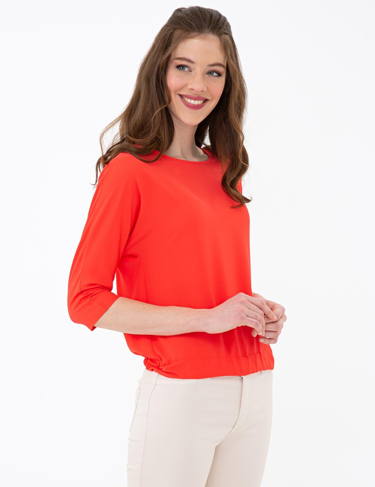 Nar Çiçeği Uzun Kollu Bluz - 50243752004