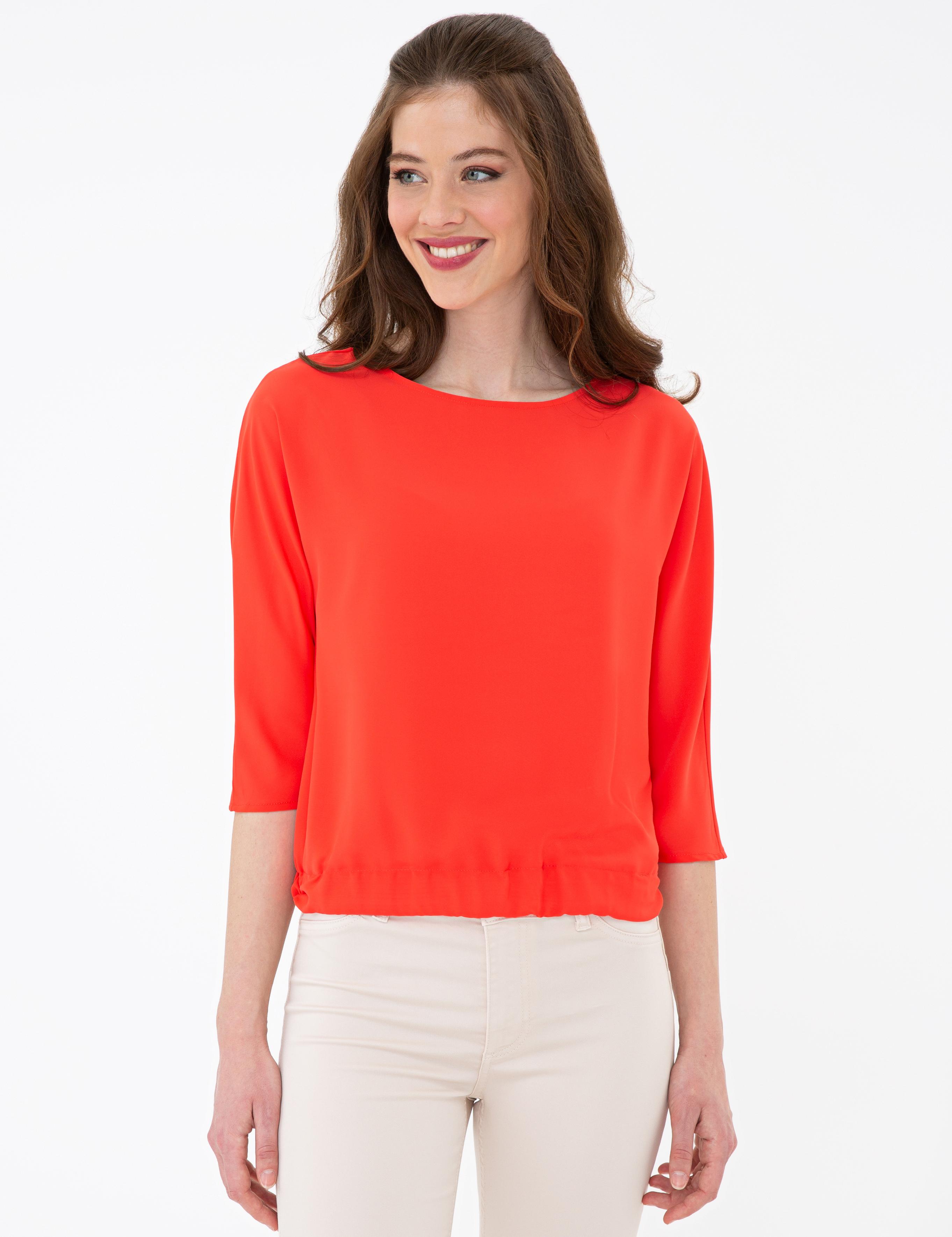 Nar Çiçeği Uzun Kollu Bluz