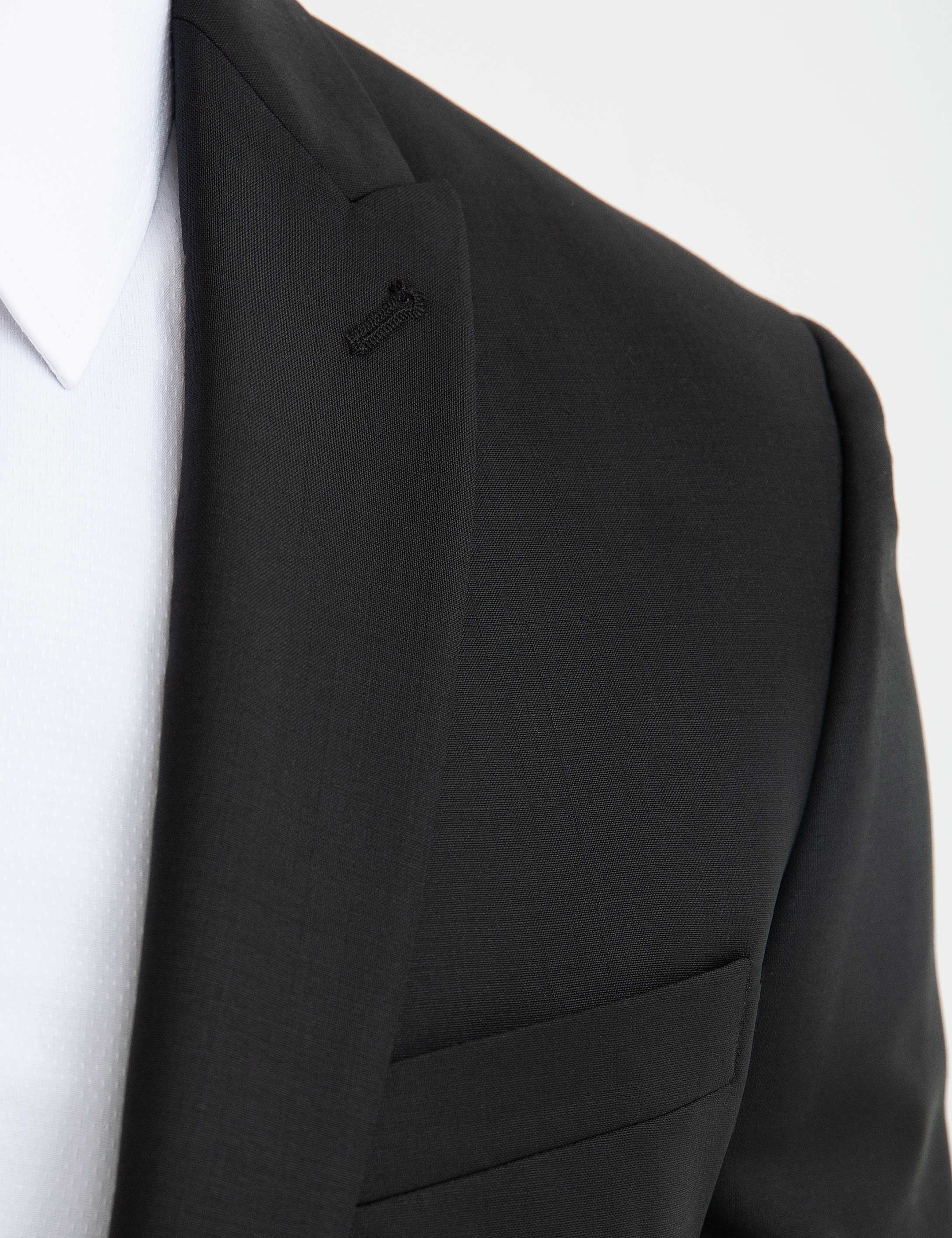 Siyah Ekstra Slim Fit Ceket - Image 4
