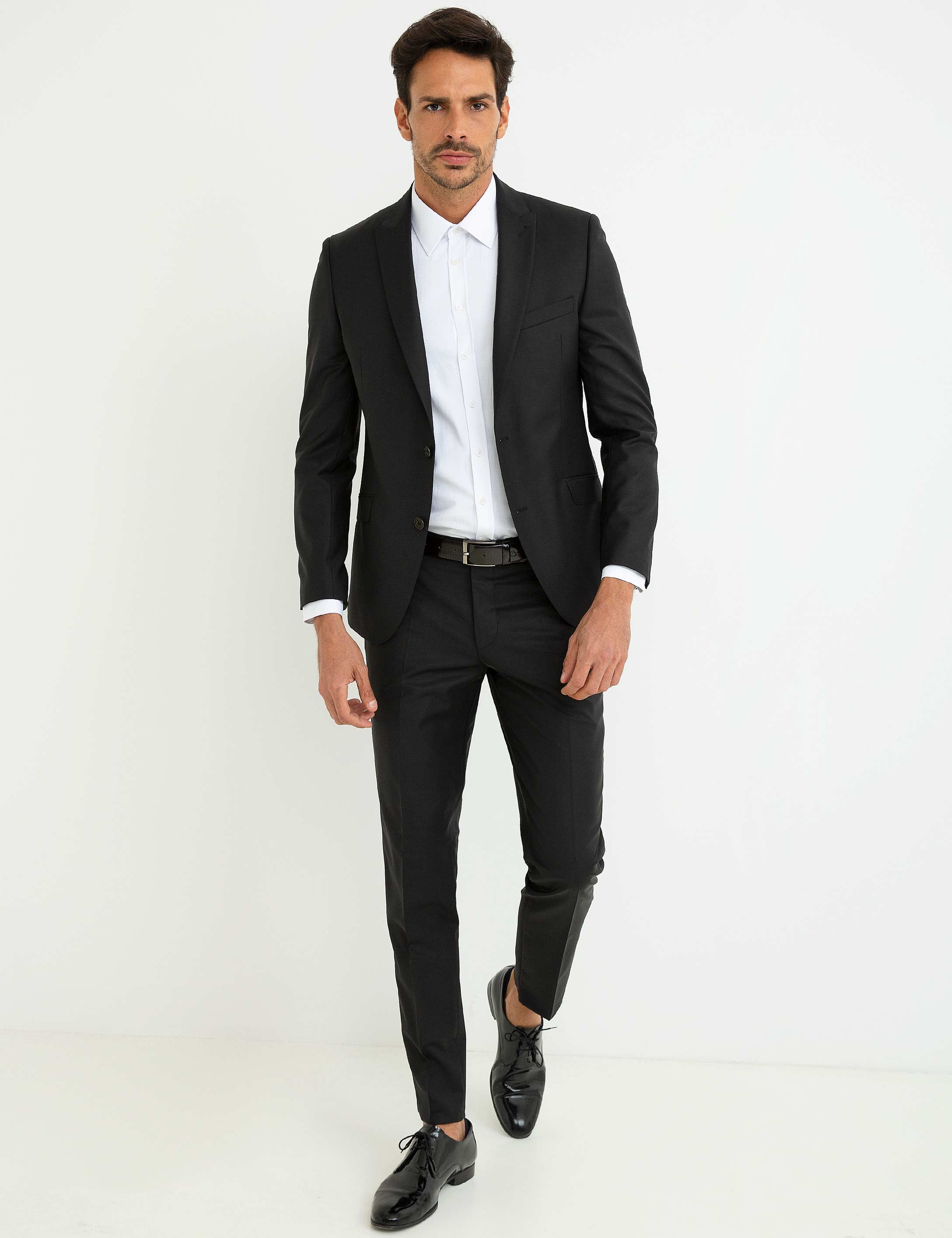 Siyah Ekstra Slim Fit Ceket - Image 2