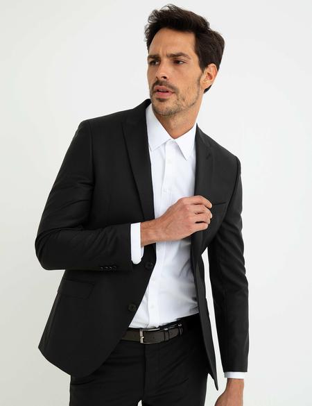 Siyah Ekstra Slim Fit Ceket - 50195246011