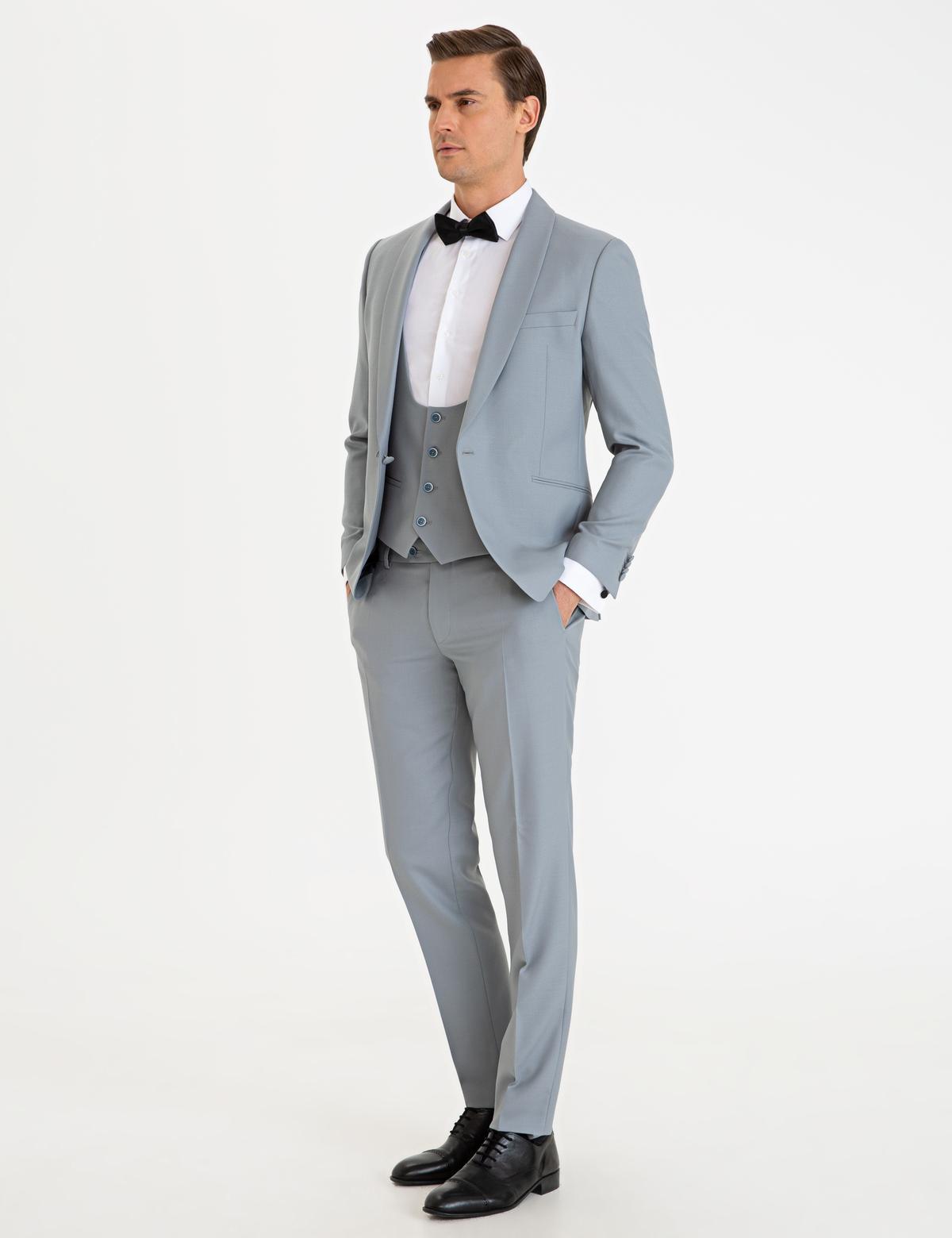 Gri Yelekli Damatlık Smokin - 50207112008