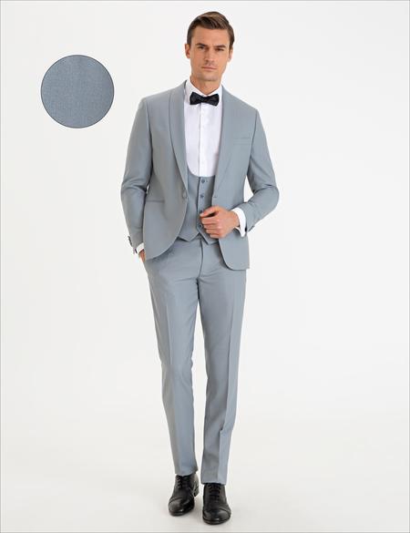 Gri Yelekli Damatlık Smokin - 50207112008