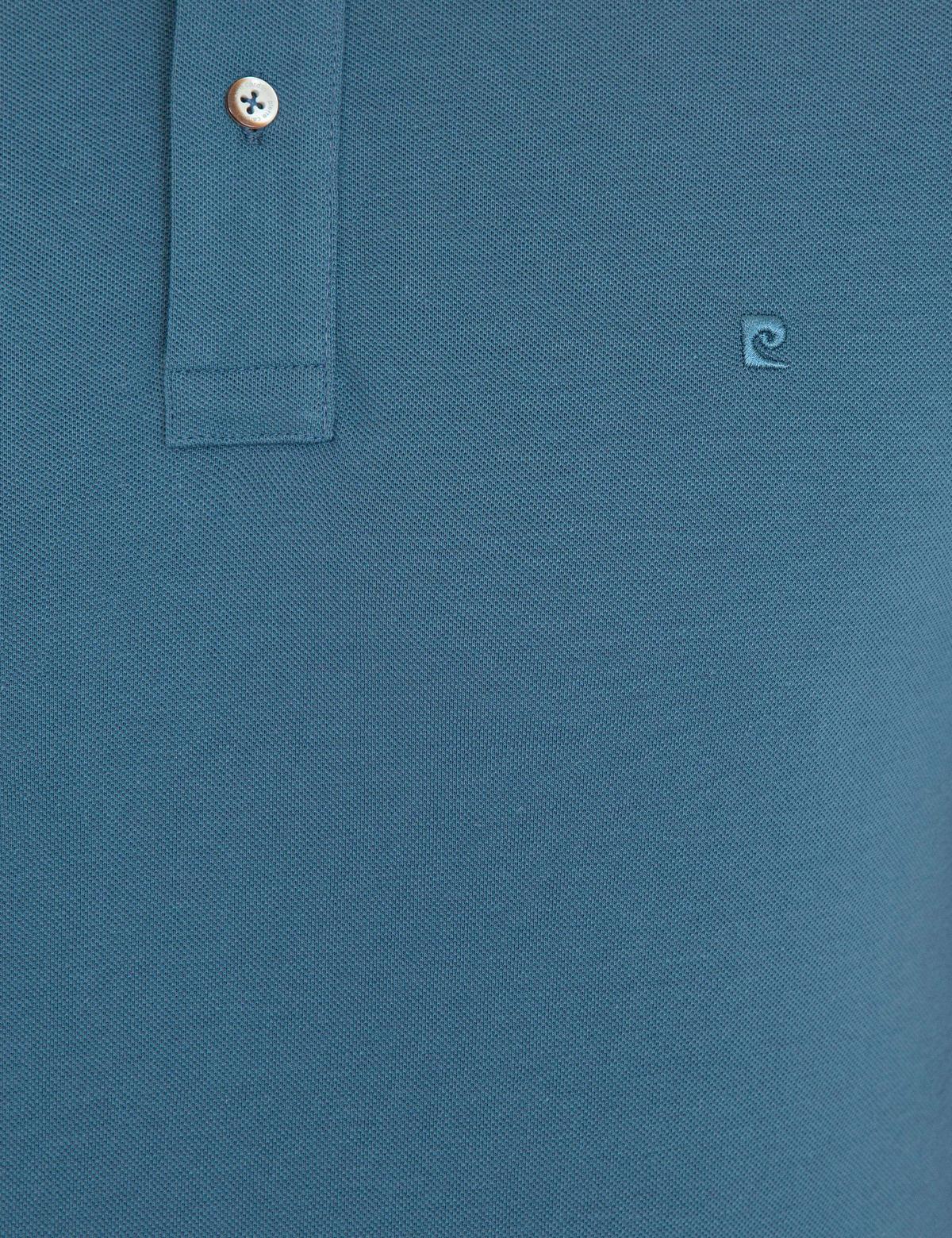 Koyu Mint Slim Fit Polo Yaka Basic Tişört - 50232382228