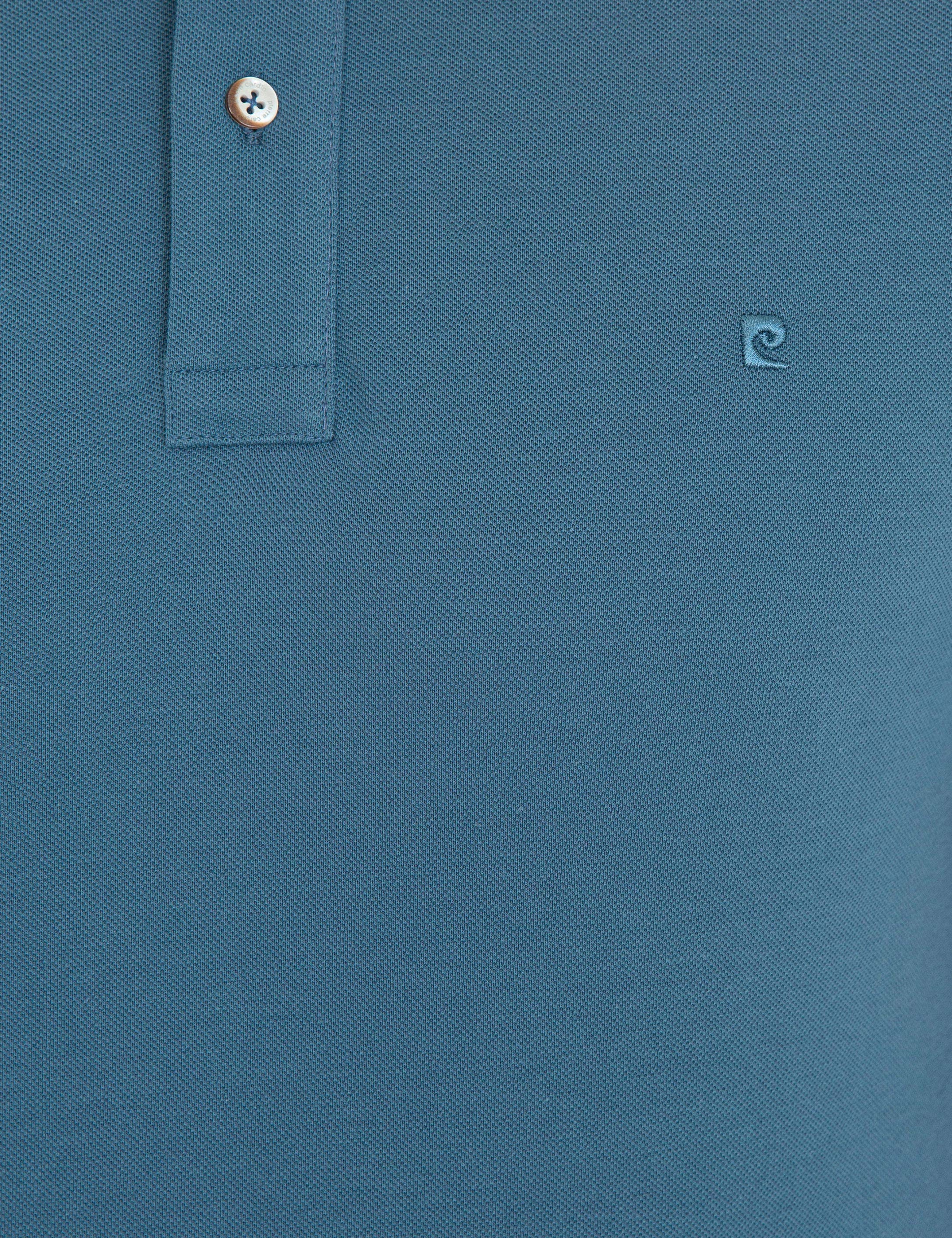 Koyu Mint Slim Fit Polo Yaka Basic Tişört - Image 5