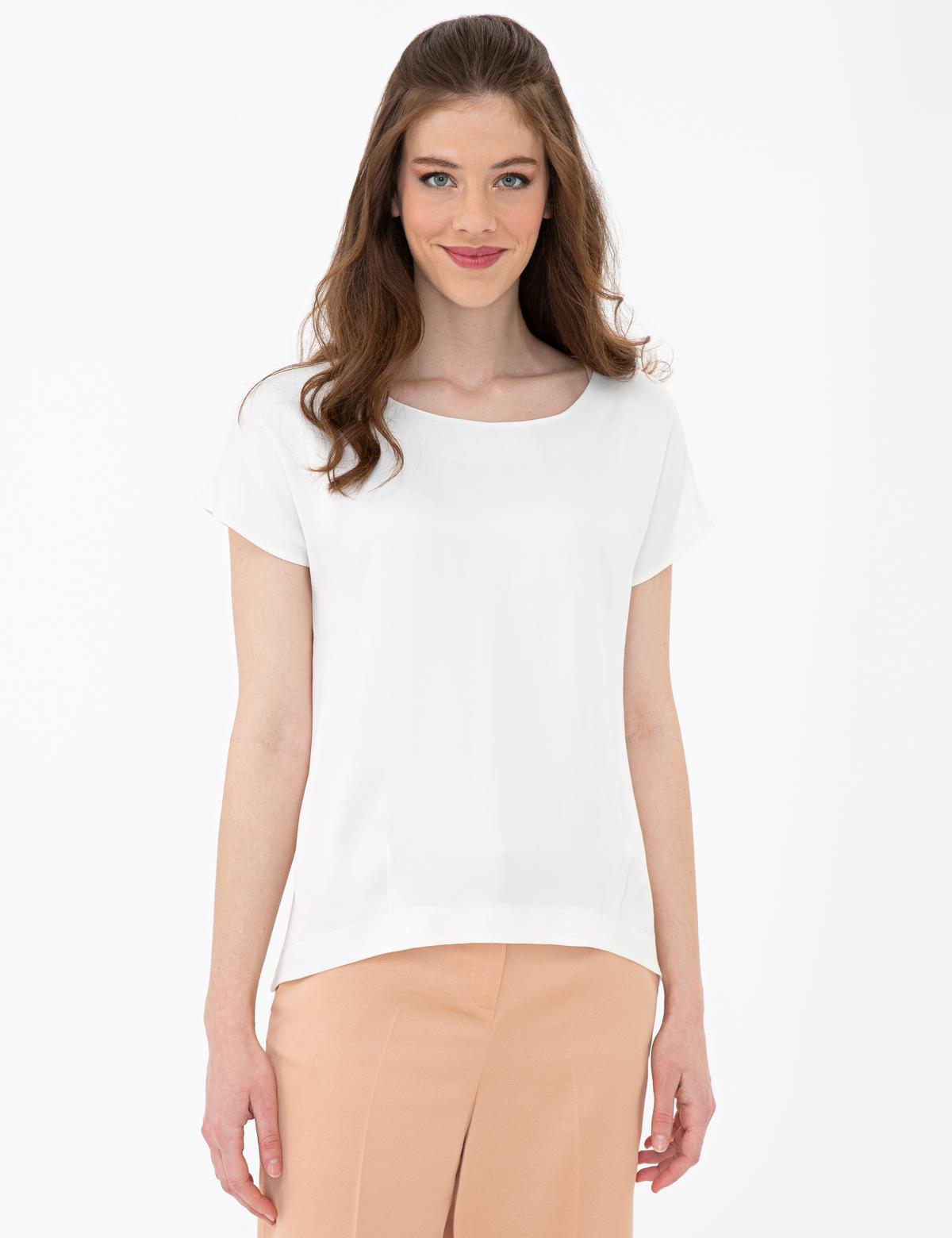 Beyaz Regular Fit Bluz - 50241660003