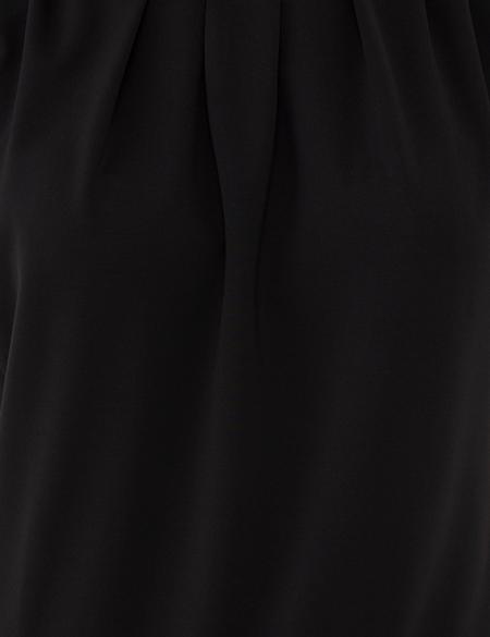 Siyah Standart Fit Bisiklet Yaka Zıbınlı T-Shirt - 50243329001