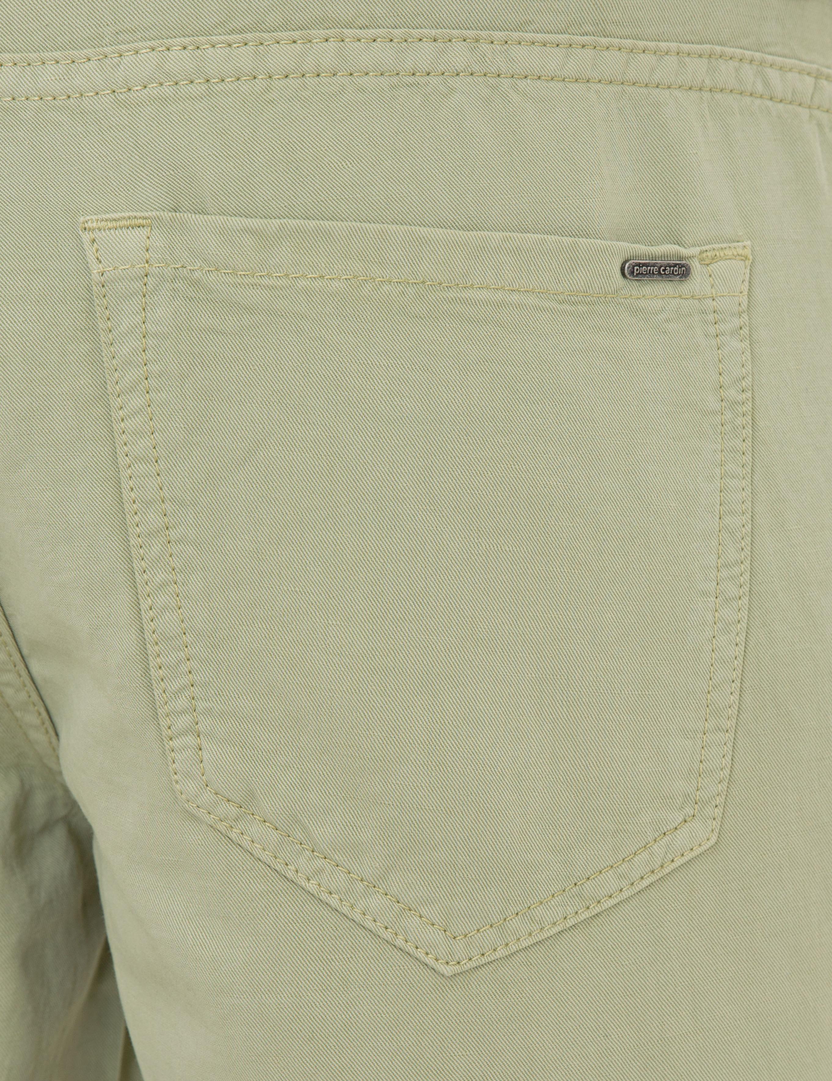 Açık Yeşil Slim Fit Keten Karışımlı Kanvas Pantolon