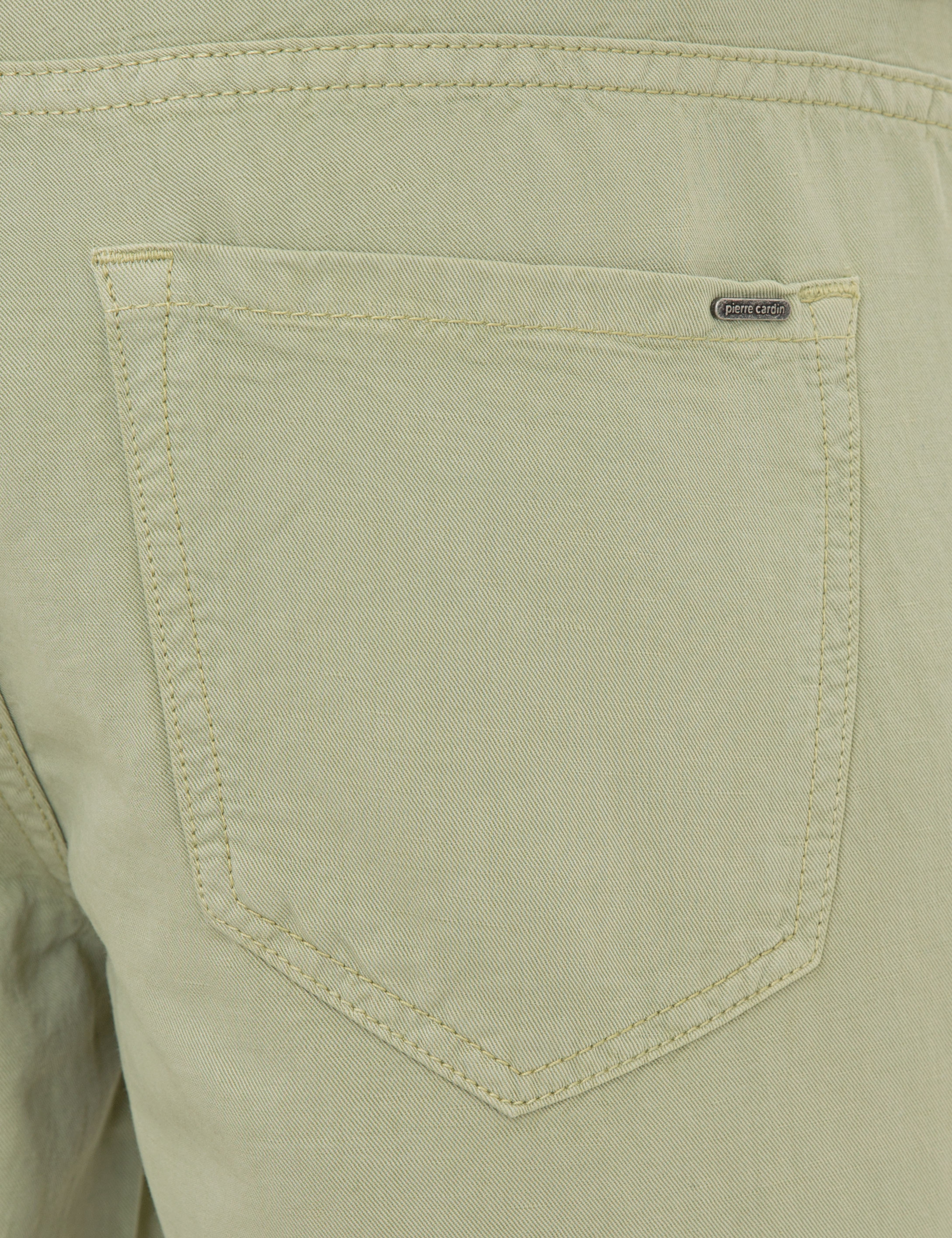 Açık Yeşil Slim Fit Keten Karışımlı Kanvas Pantolon - Image 4