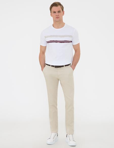 Bej Slim Fit Kanvas Pantolon - 50233230188