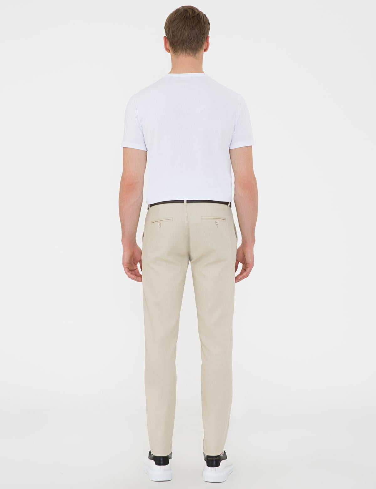 Bej Slim Fit Kanvas Pantolon - 50233230188