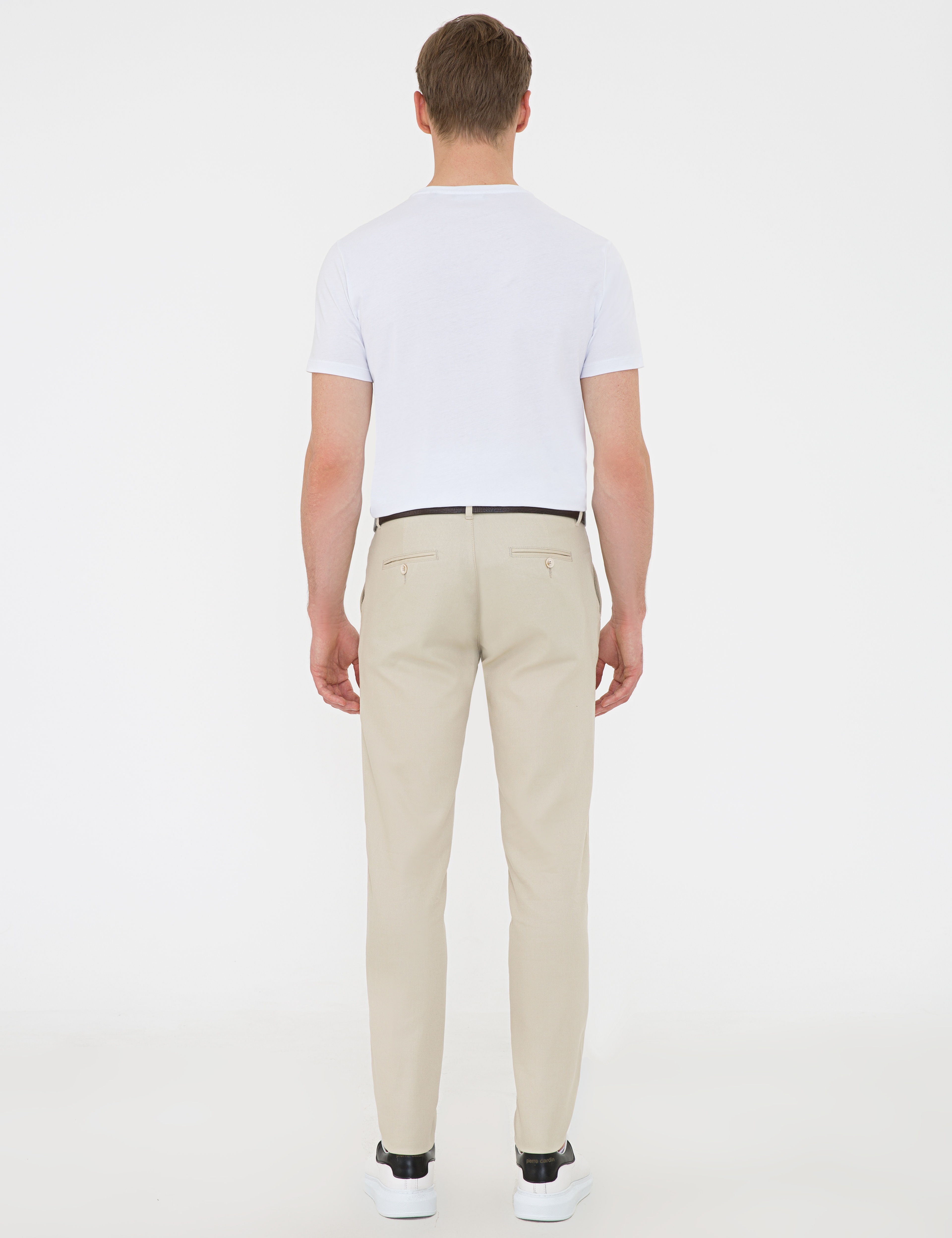 Bej Slim Fit Kanvas Pantolon