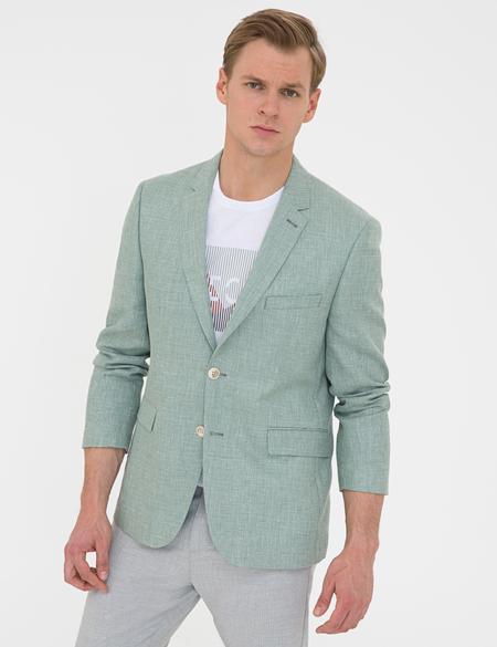 Açık Yeşil Slim Fit Ceket - 50233775044