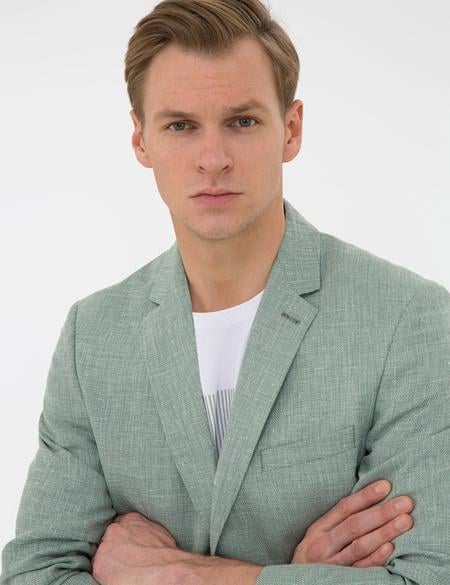 Açık Yeşil Slim Fit Ceket - 50233775044