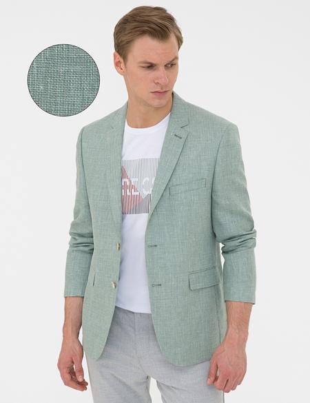 Açık Yeşil Slim Fit Ceket - 50233775044