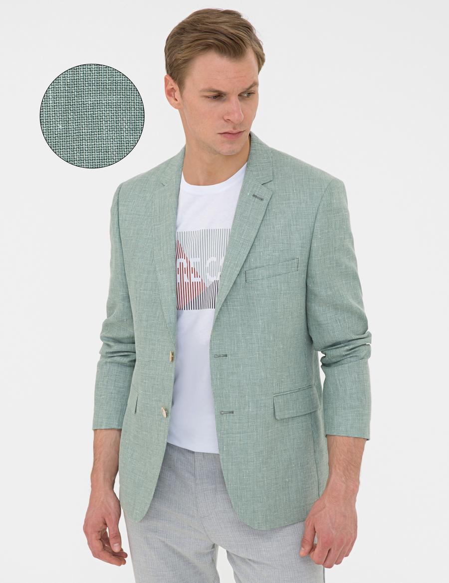 Açık Yeşil Slim Fit Ceket