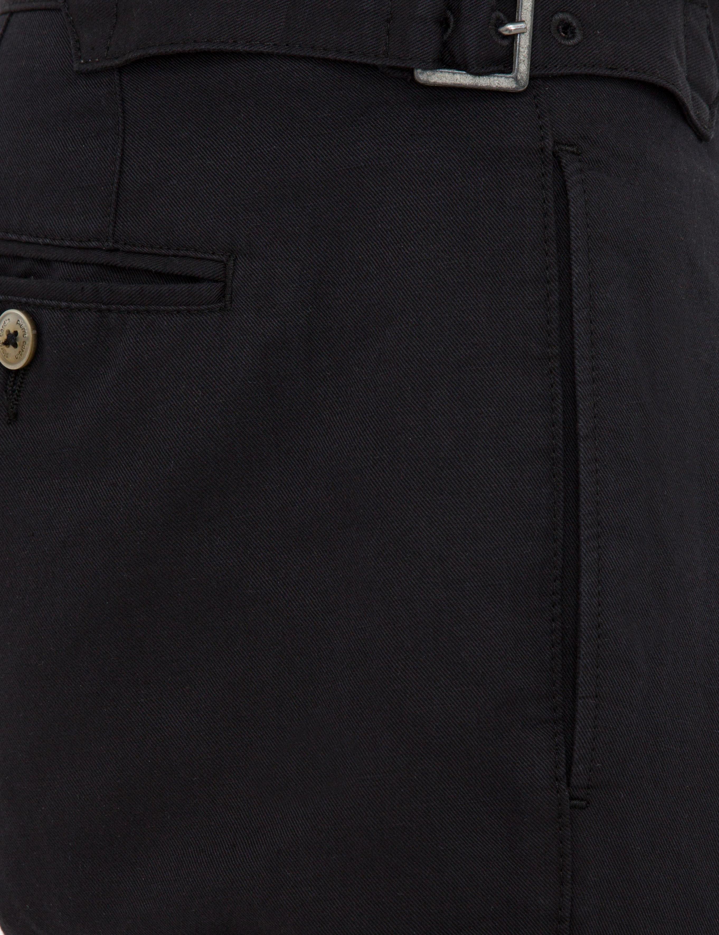 Siyah Carrot Fit Keten Karışımlı Kanvas Pantolon