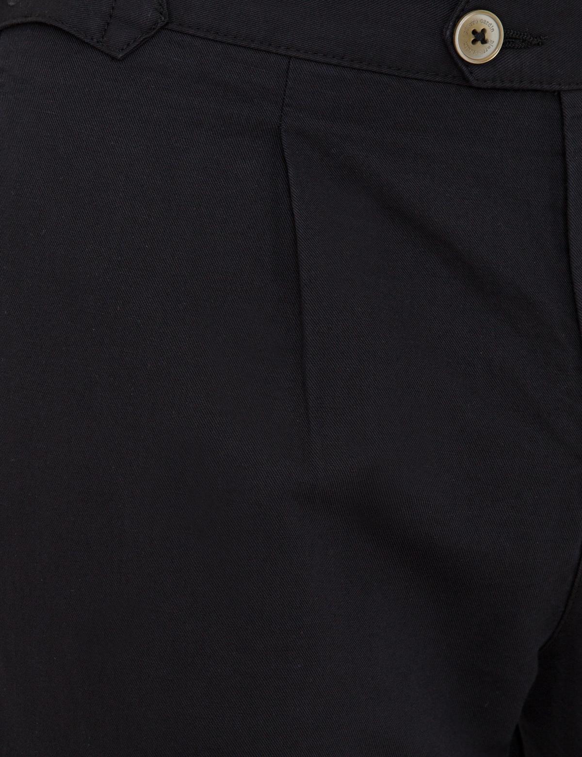 Siyah Carrot Fit Keten Karışımlı Kanvas Pantolon - 50233242157