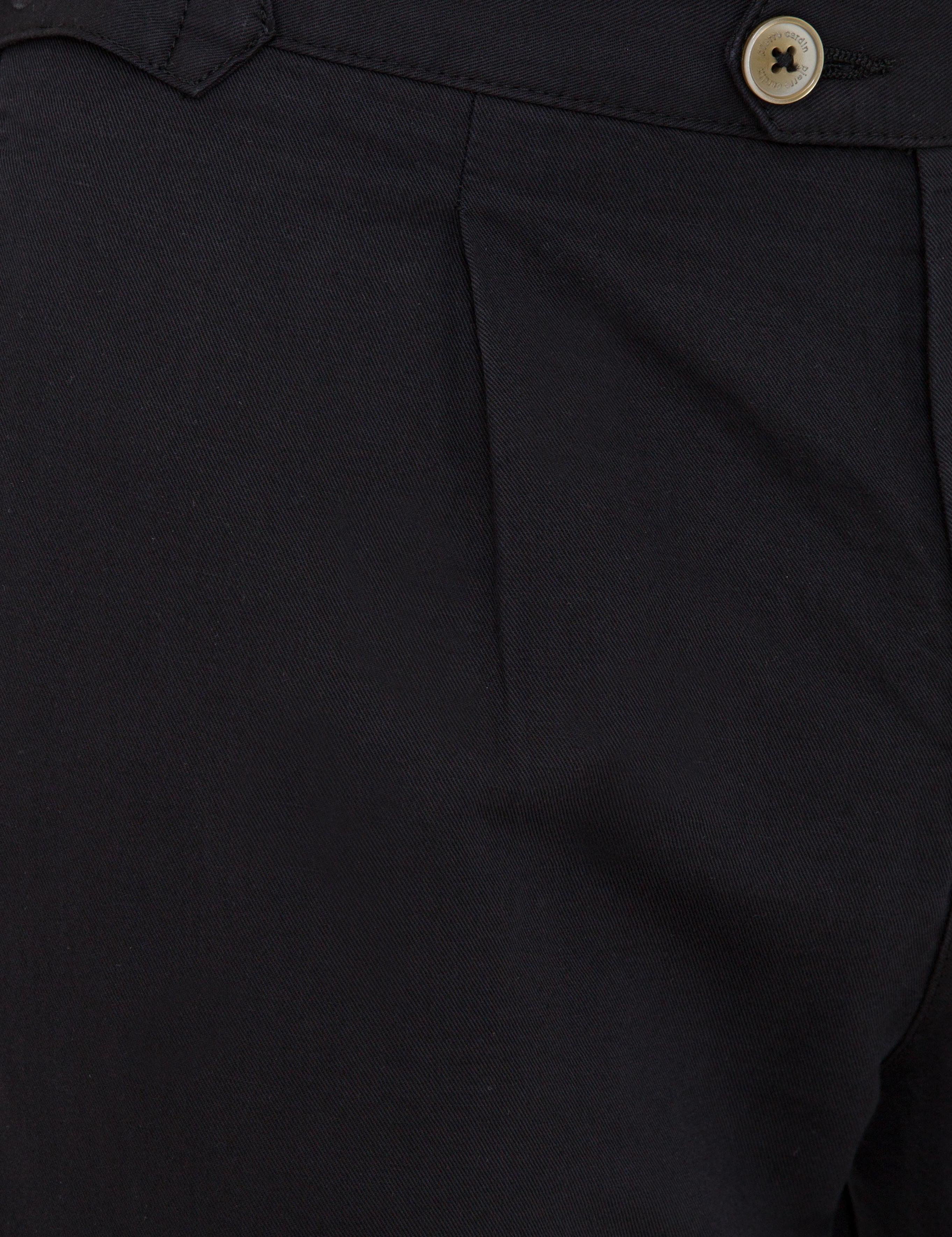 Siyah Carrot Fit Keten Karışımlı Kanvas Pantolon