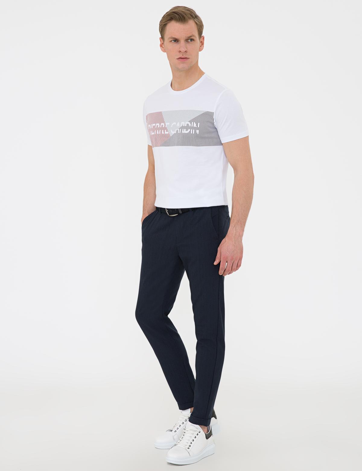 Lacivert Carrot Fit Chino Pantolon - 50235743212