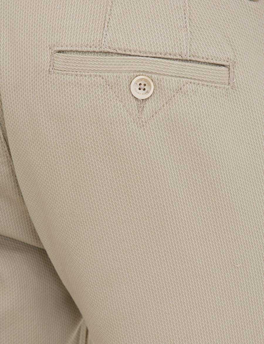 Bej Regular Fit Kanvas Pantolon