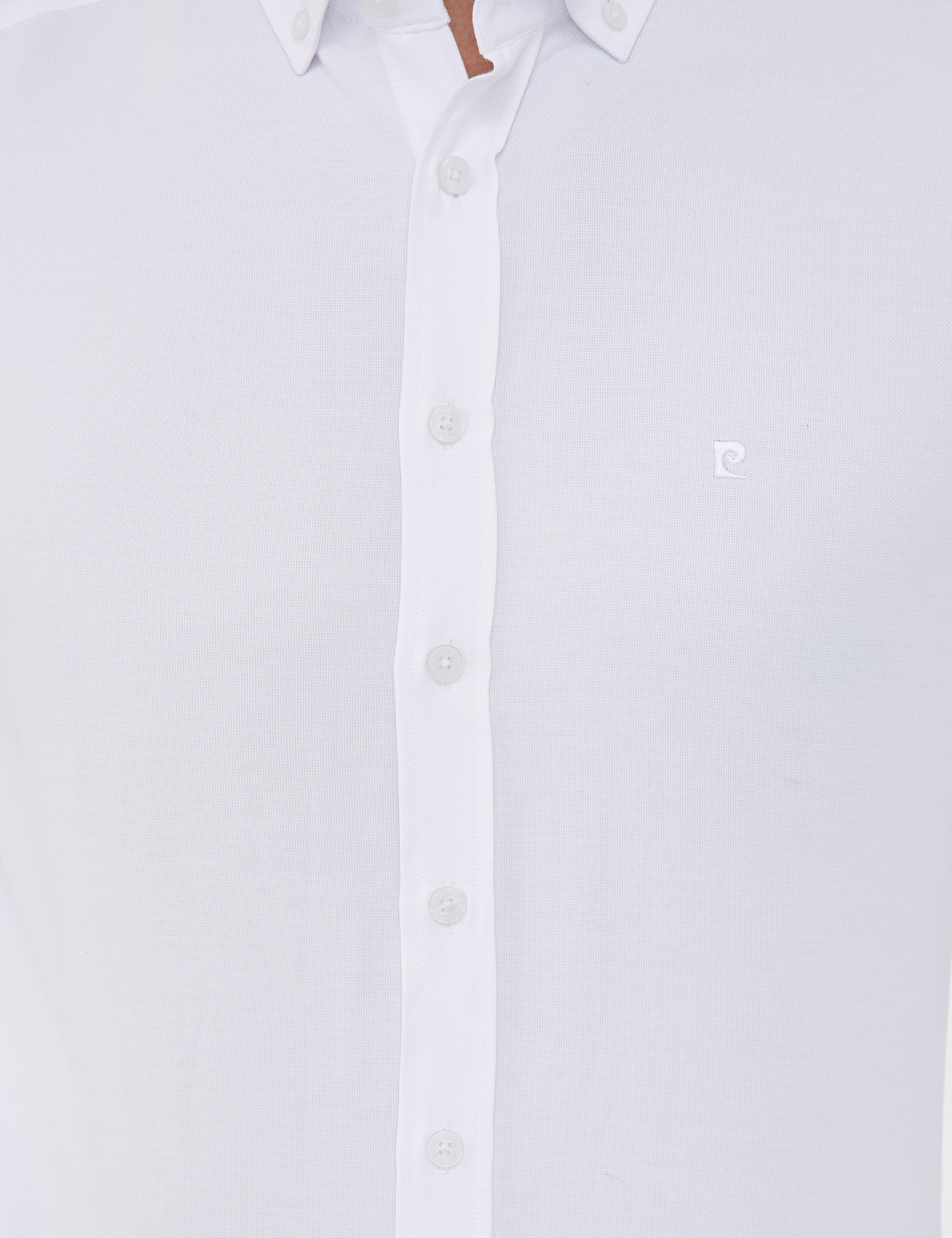Beyaz Slim Fit Oxford Gömlek - Image 5