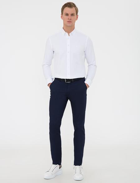 Beyaz Slim Fit Oxford Gömlek - 50240379055