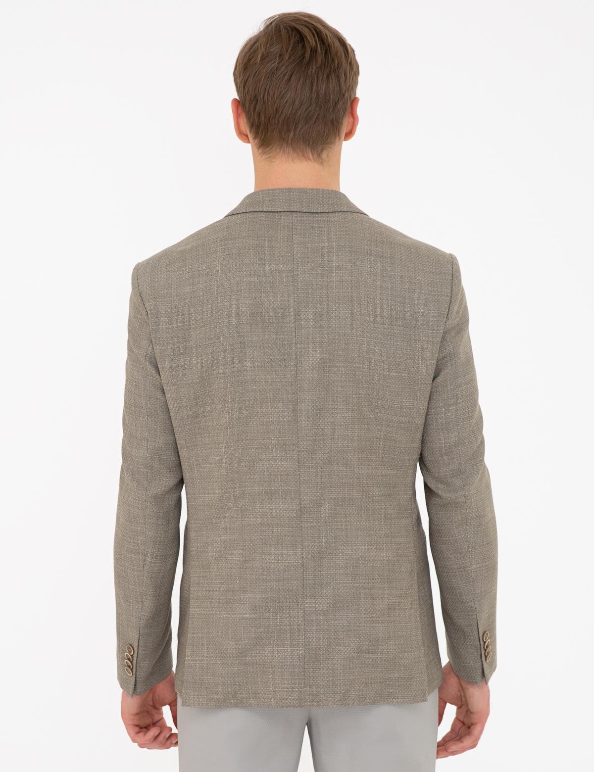 Açık Kahverengi Slim Fit Ceket - 50200015047