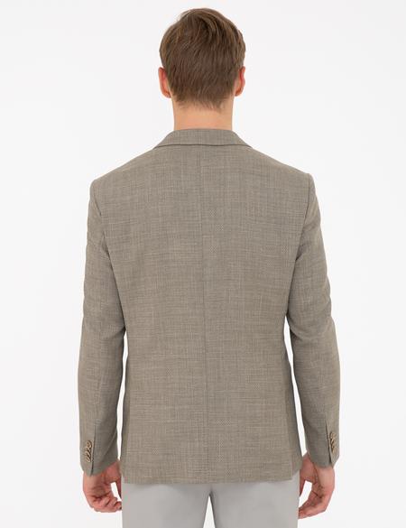 Açık Kahverengi Slim Fit Ceket - 50200015047