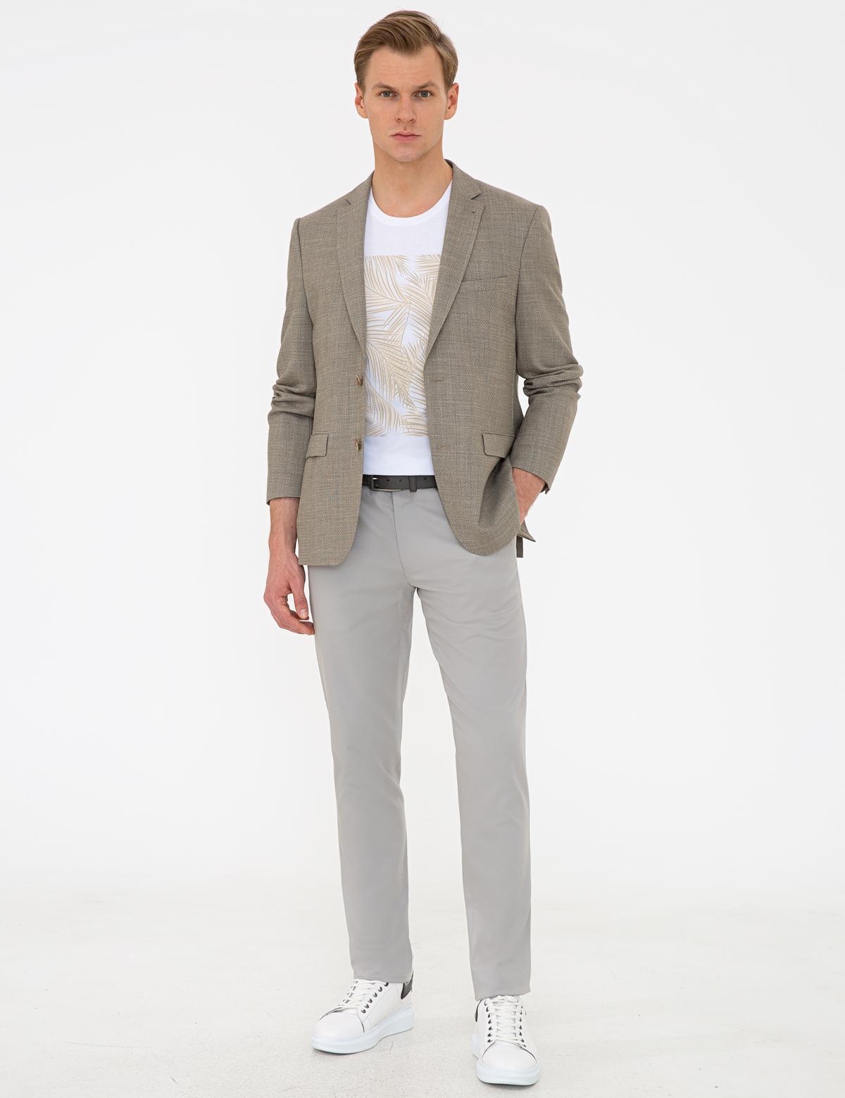 Açık Kahverengi Slim Fit Ceket - 50200015047