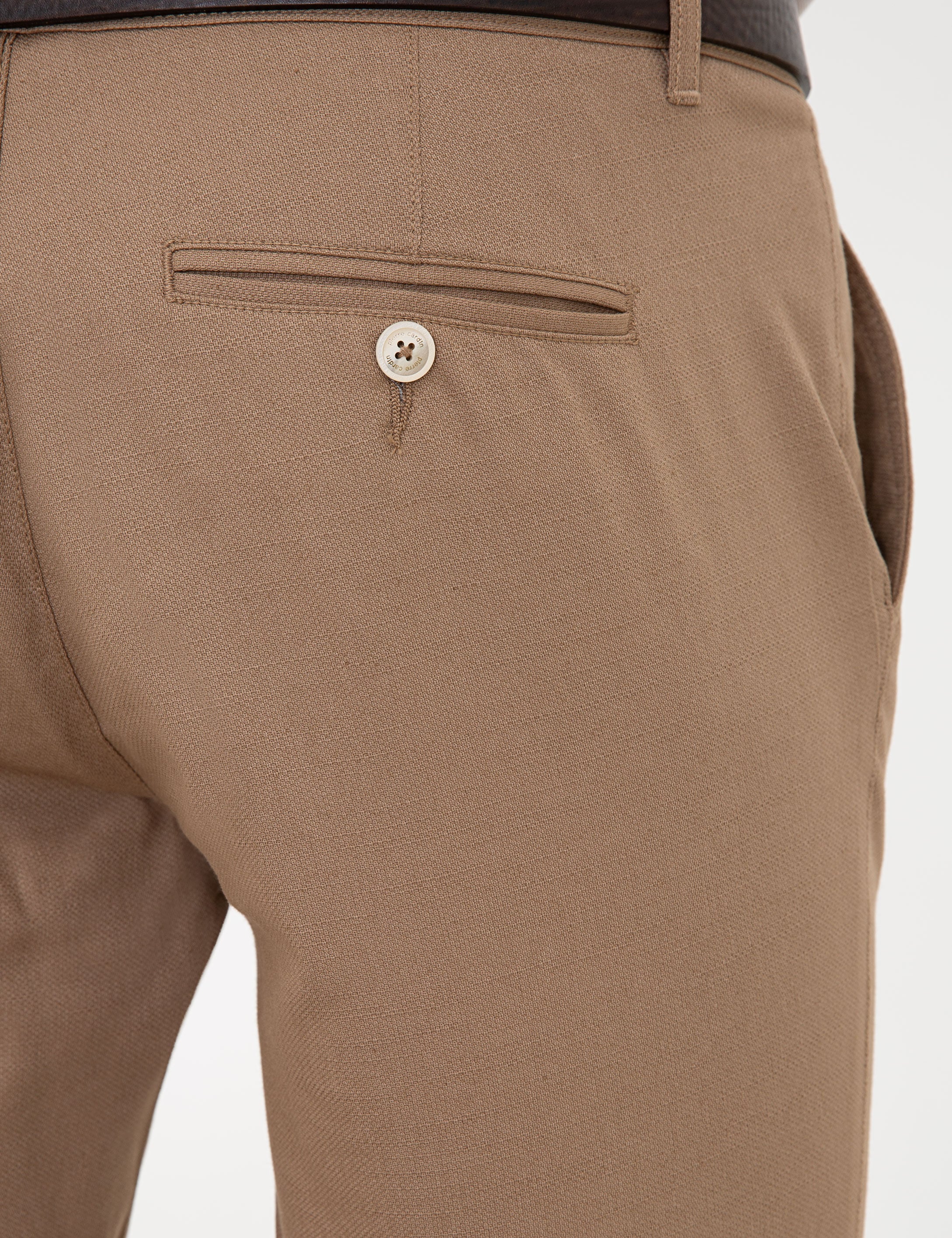 Vizon Slim Fit Keten Karışımlı Chino Pantolon - Image 4