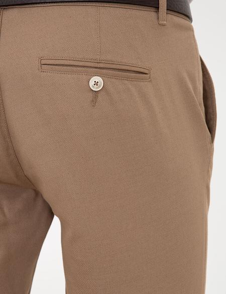 Vizon Slim Fit Keten Karışımlı Chino Pantolon - 50233230224