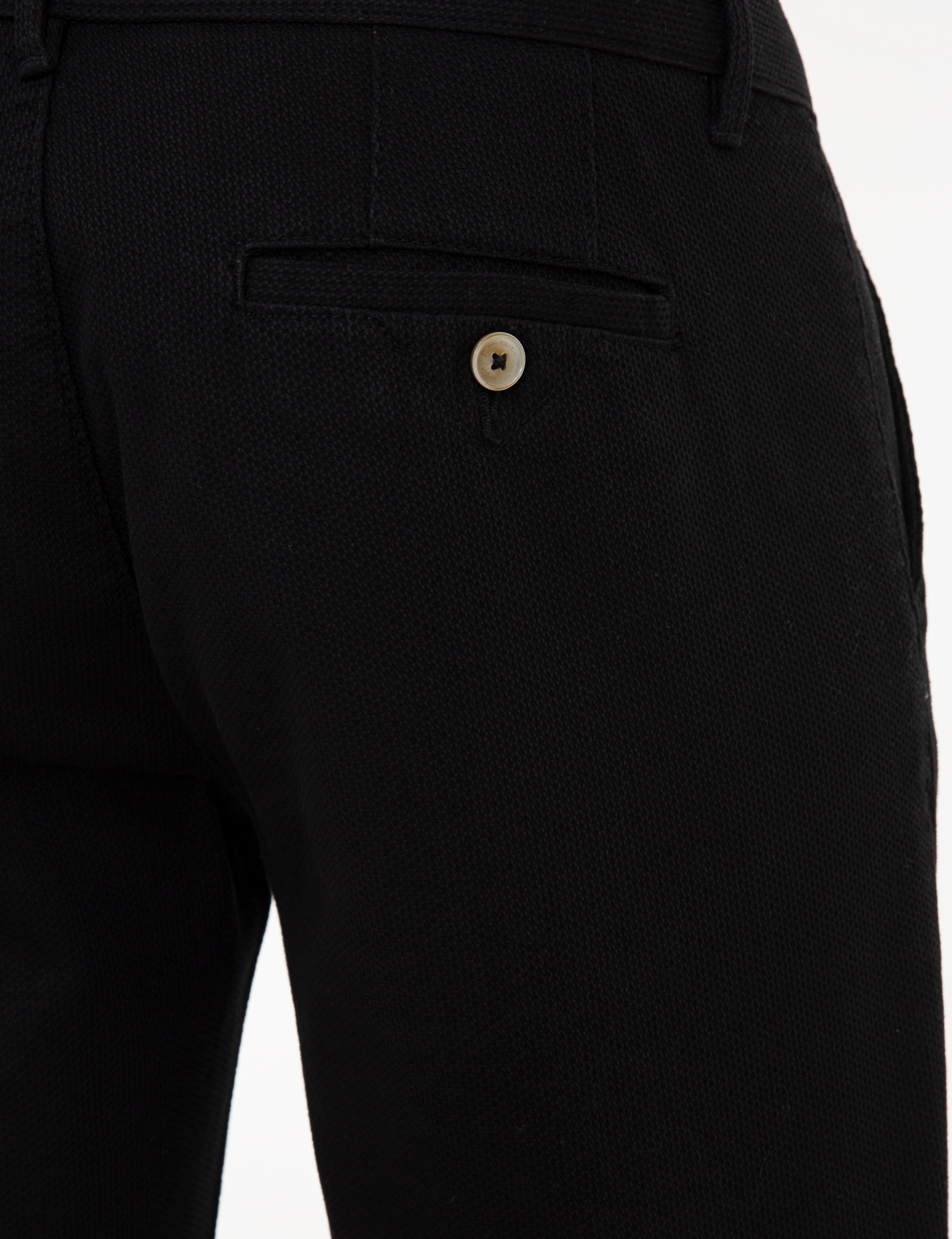 Siyah Regular Fit Kanvas Pantolon