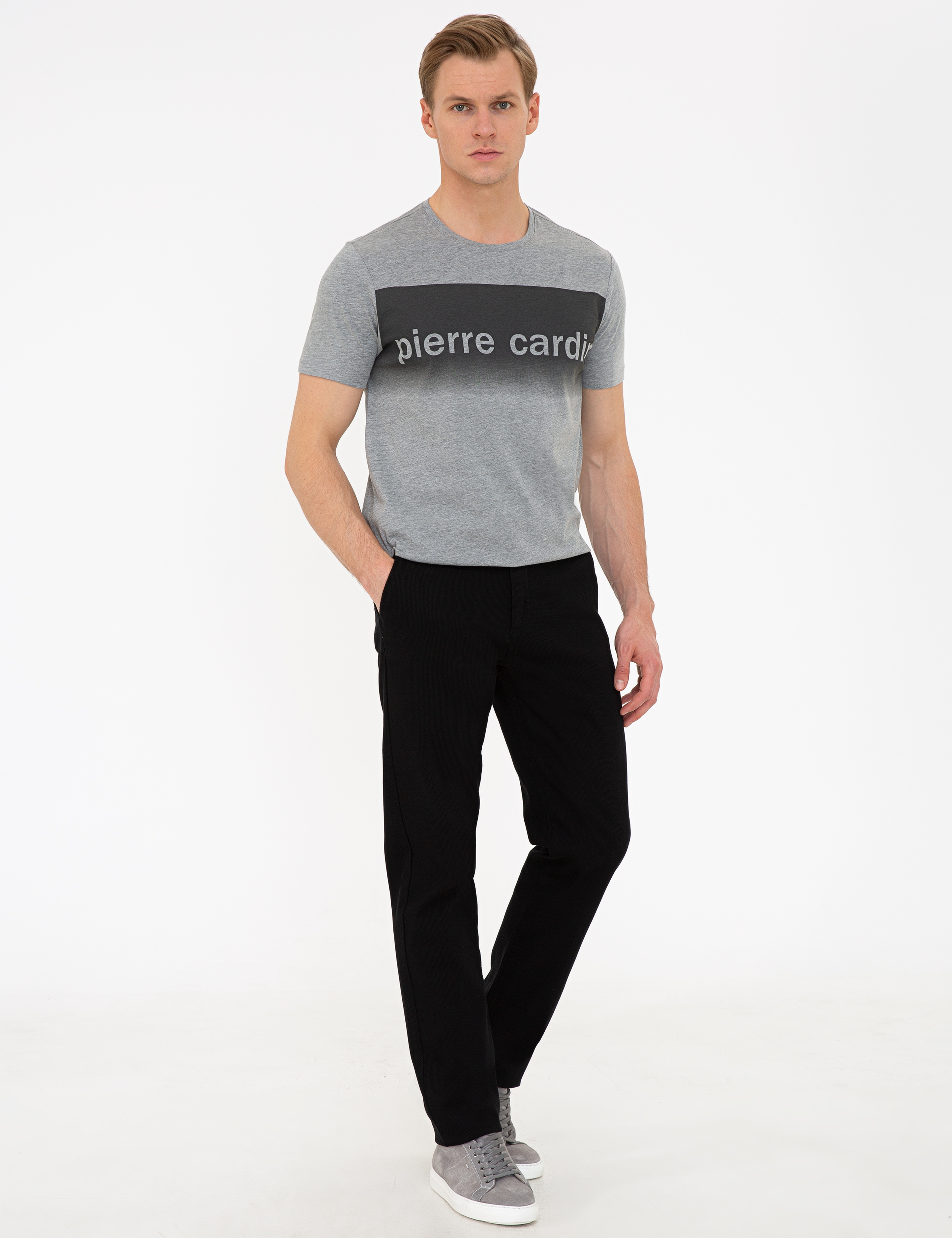 Siyah Regular Fit Kanvas Pantolon