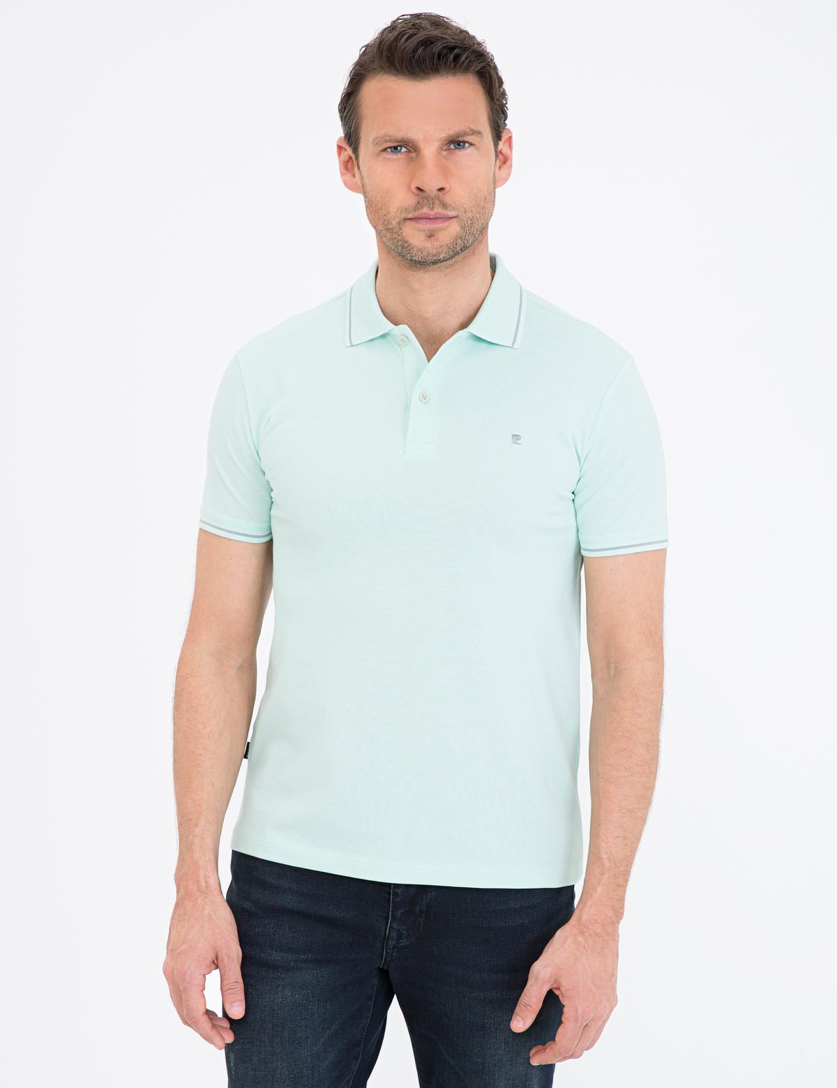 Mint Slim Fit Polo Yaka Basic Tişört